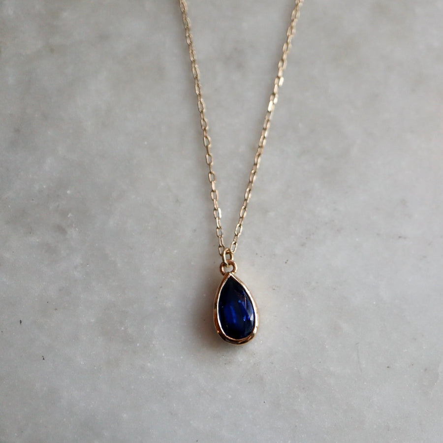 Blue Kyanite Teardrop Pendant Necklace