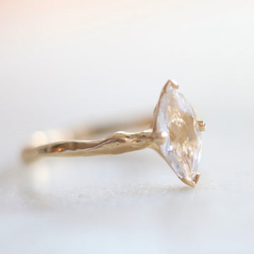 Mauquise Cut White Sapphire Ring