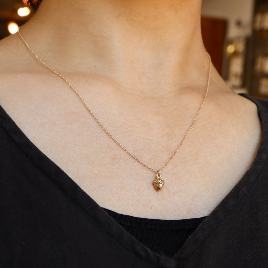 Gold Acorn Necklace