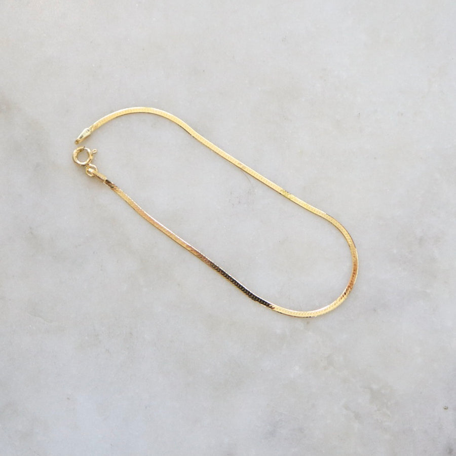 Liquid Gold Herringbone Narrow Bracelet