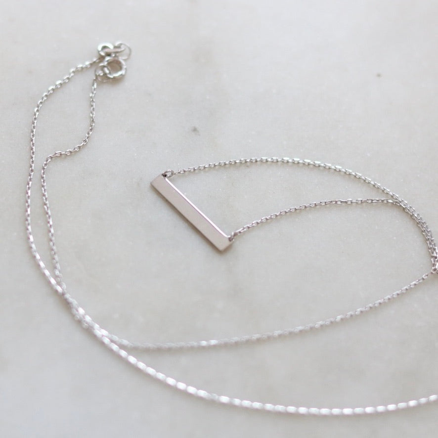 Silver ID Plate Necklace