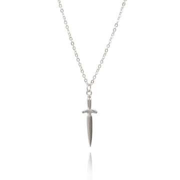 Silver Courage Dagger Necklace