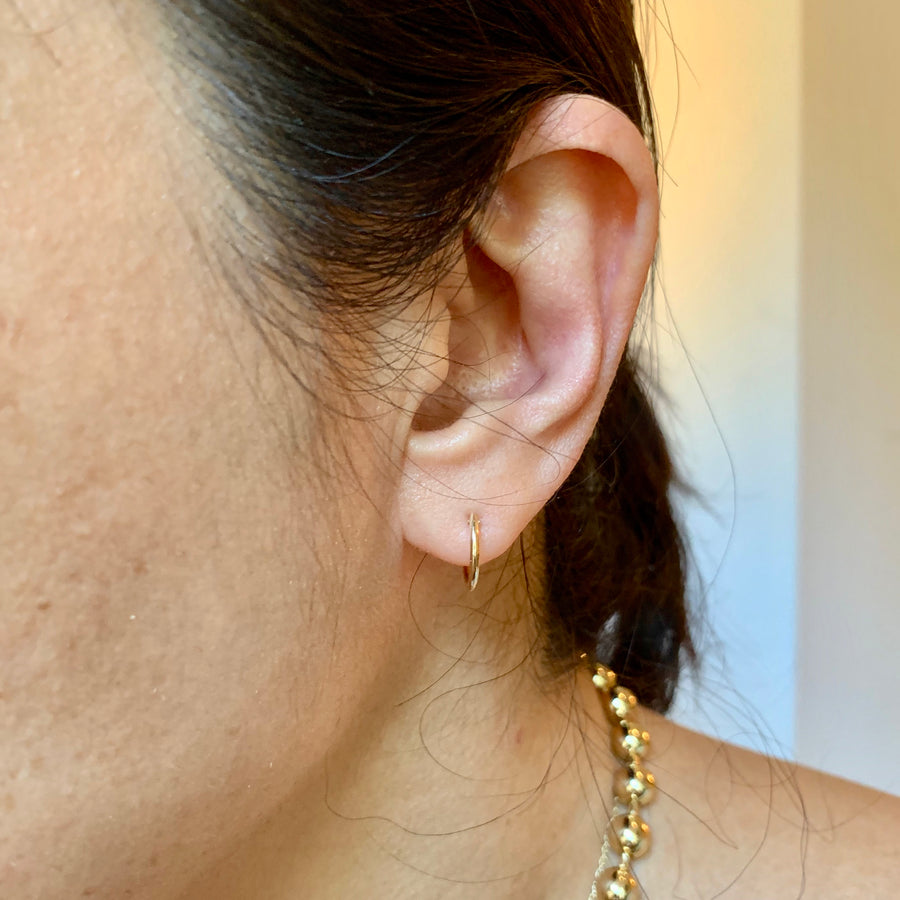 10 mm Gold Hoop Earrings