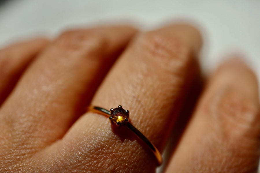 Orange Citrine Ring