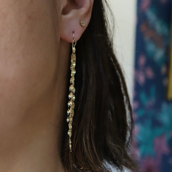 Milky Way Chain Dangle Earrings