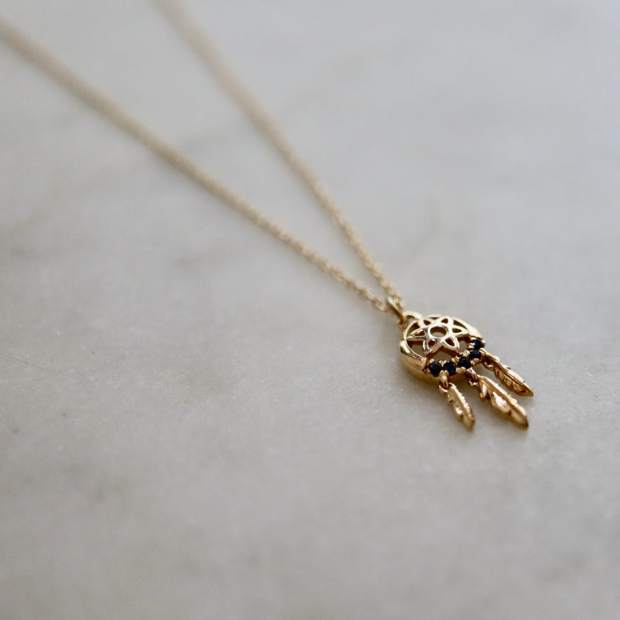 Sapphire Dream Catcher Necklace