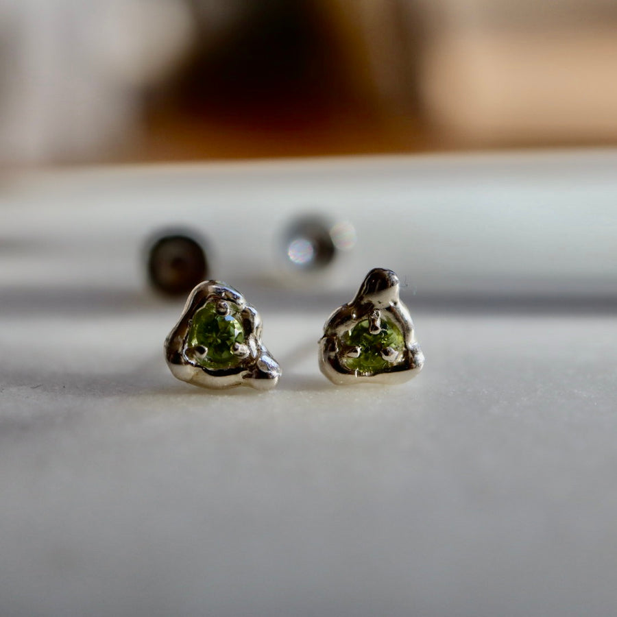 Tash Peridot Stud Earrings (Pair)