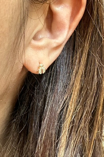 Diamond Ladybug Earrings