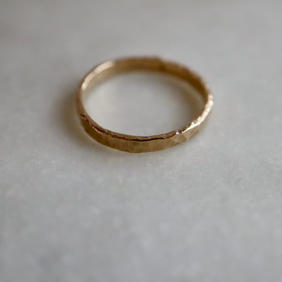 Downtown Hammered Ring 3mm Width