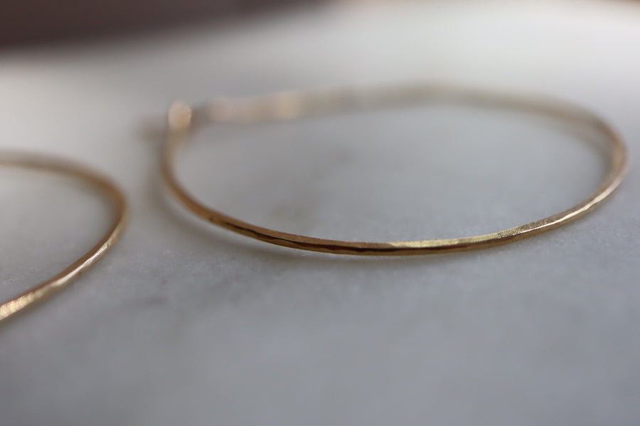 Hammered Hoop Earrings
