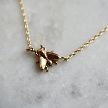 Golden Fly Necklace