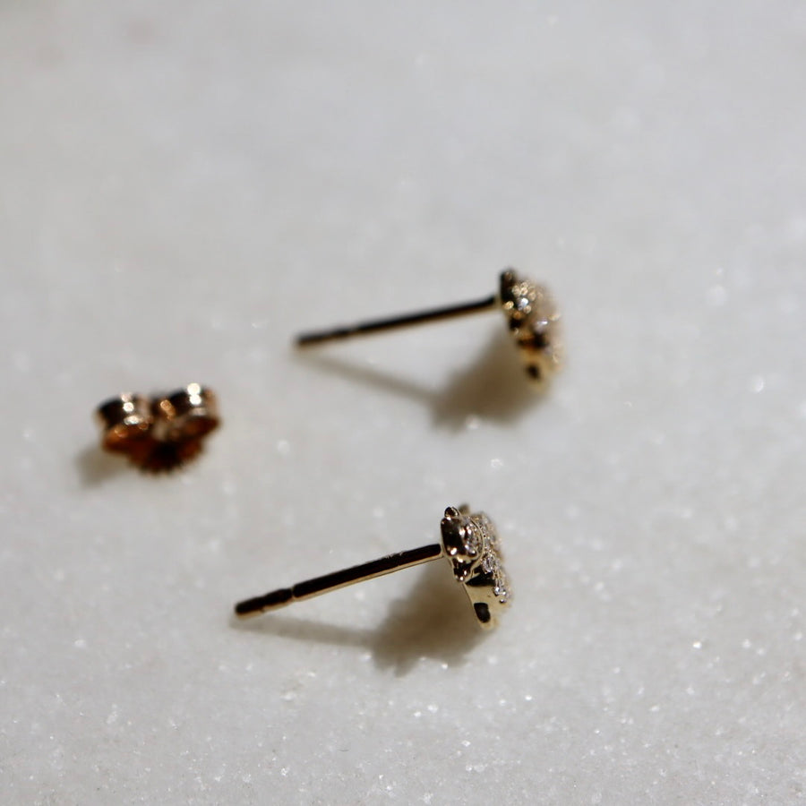 Diamond Ladybug Earrings