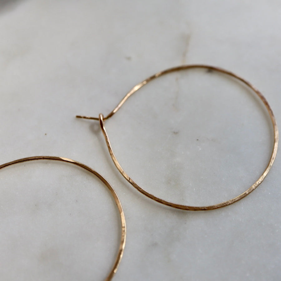 Hammered Hoop Earrings