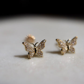 Diamond Butterfly Earrings