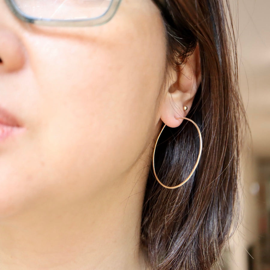 Hammered Hoop Earrings