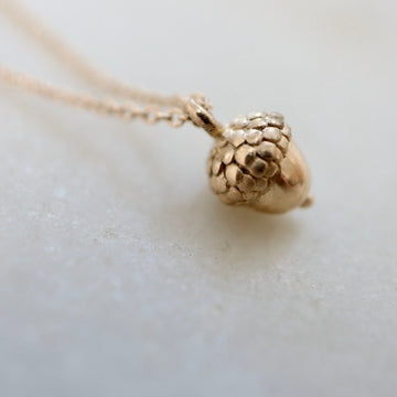 Gold Acorn Necklace
