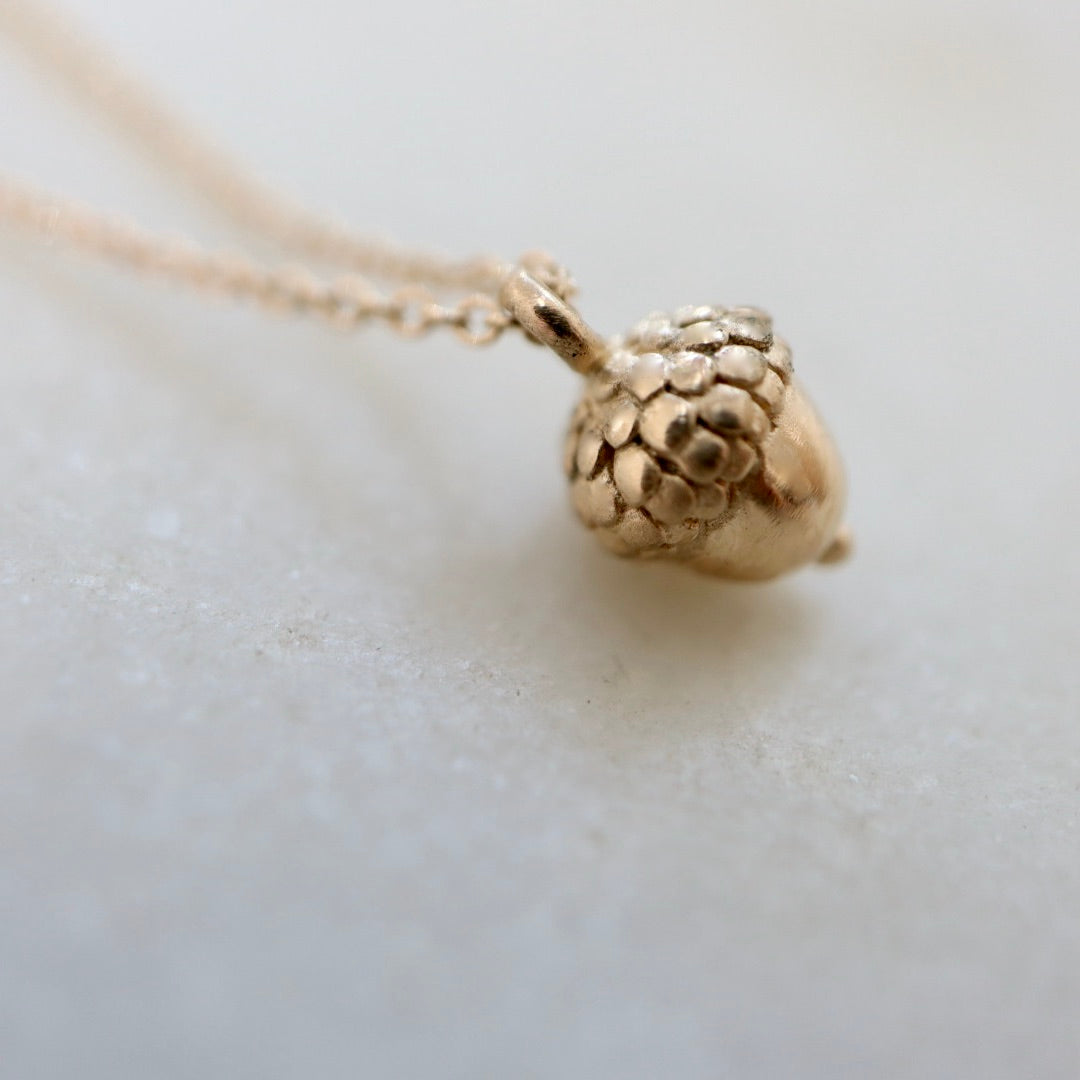 Gold Acorn Necklace – Written by Forest