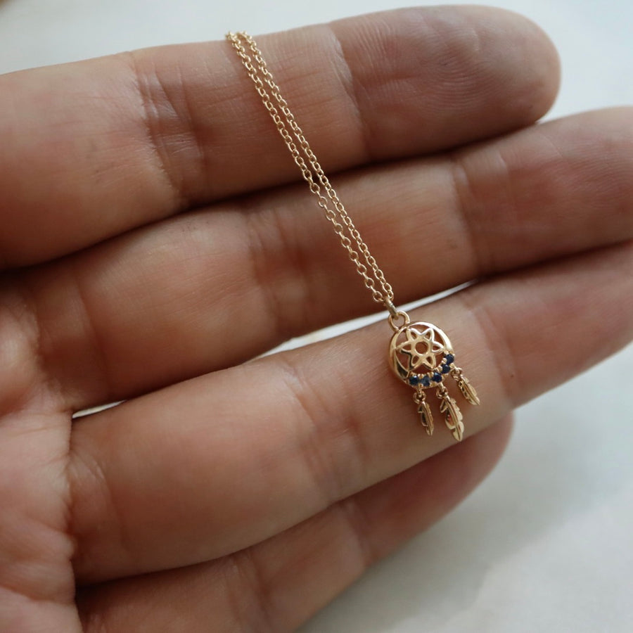 Sapphire Dream Catcher Necklace