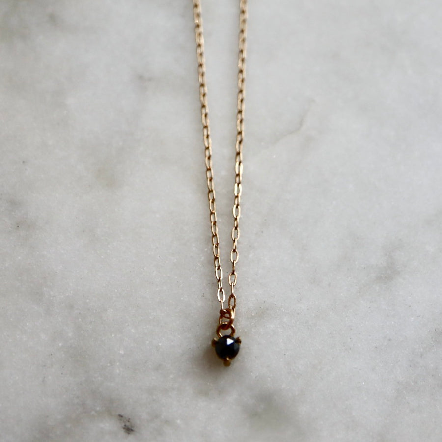 Rose-cut Black Daimond Necklace