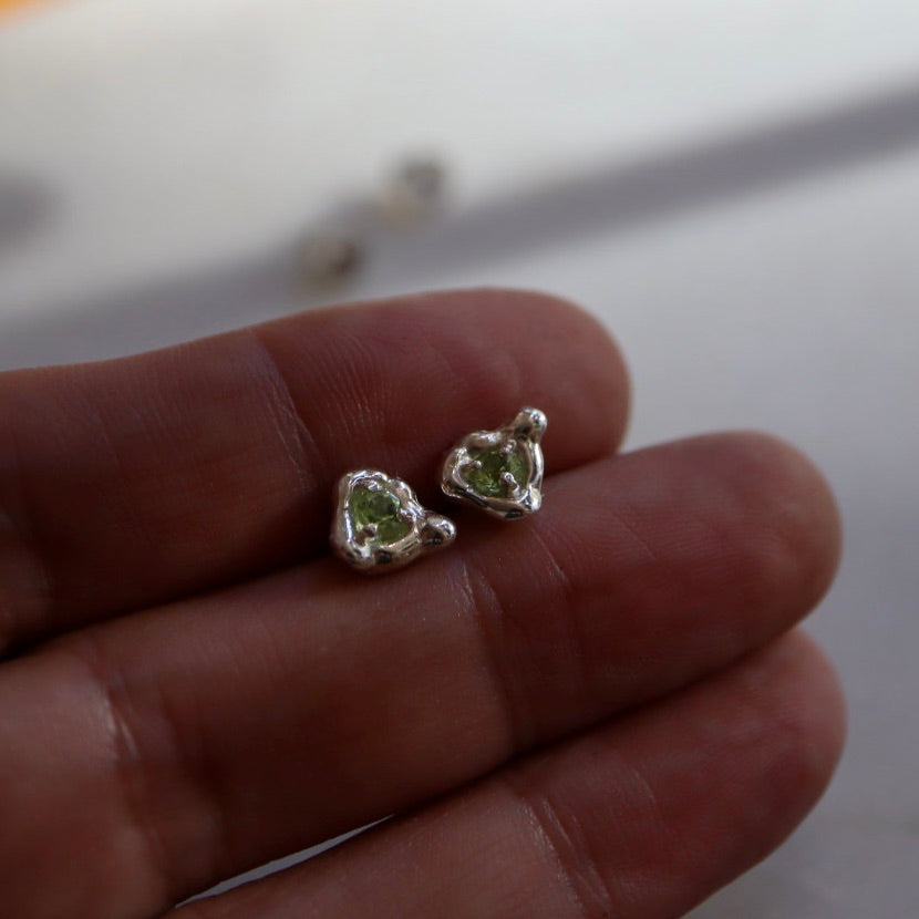 Tash Peridot Stud Earrings (Pair)