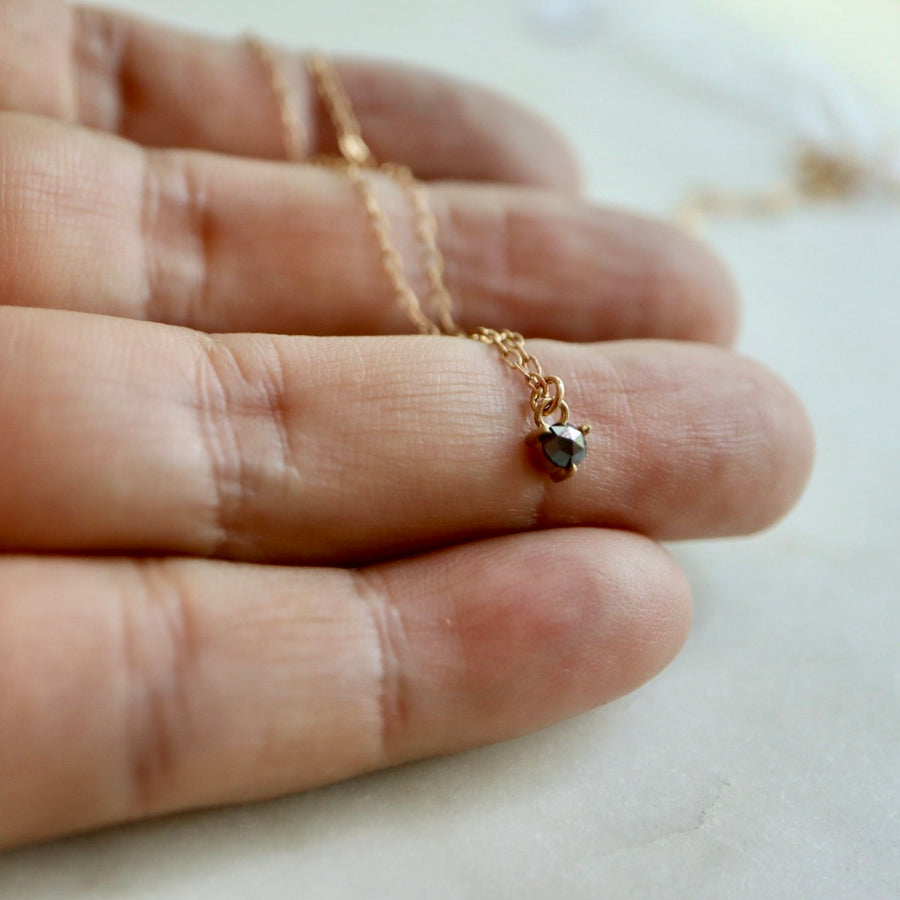 Rose-cut Black Daimond Necklace