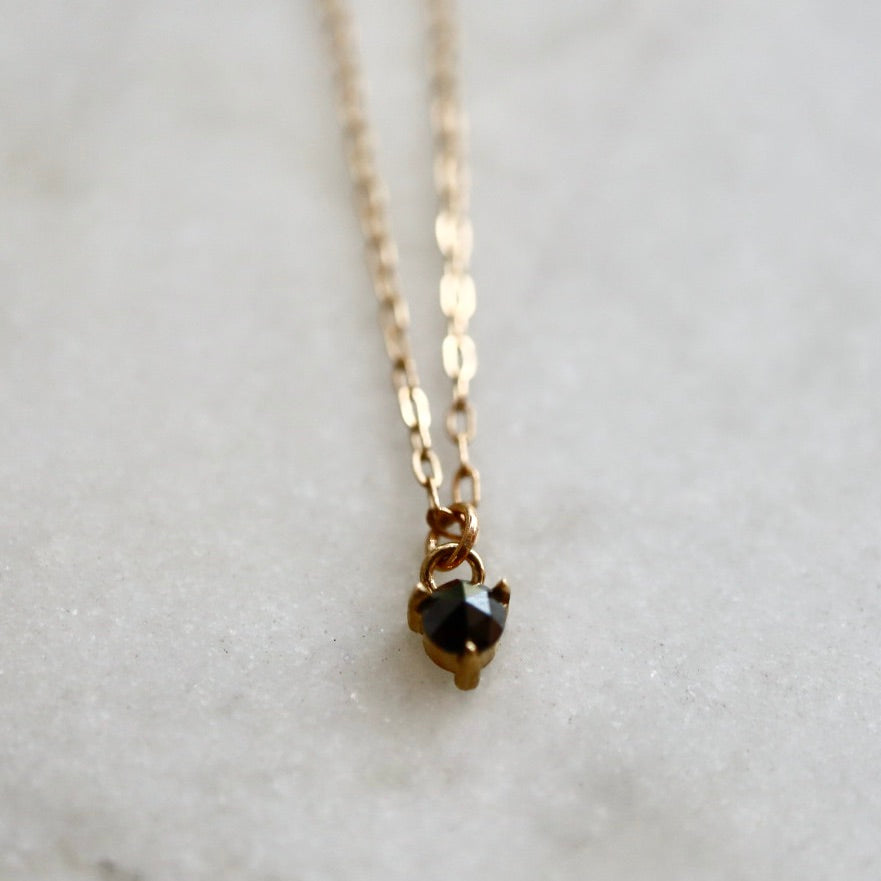 Rose-cut Black Daimond Necklace