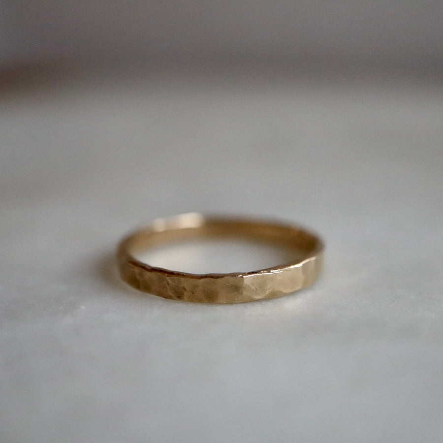 Downtown Hammered Ring 3mm Width