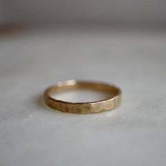Downtown Hammered Ring 3mm Width
