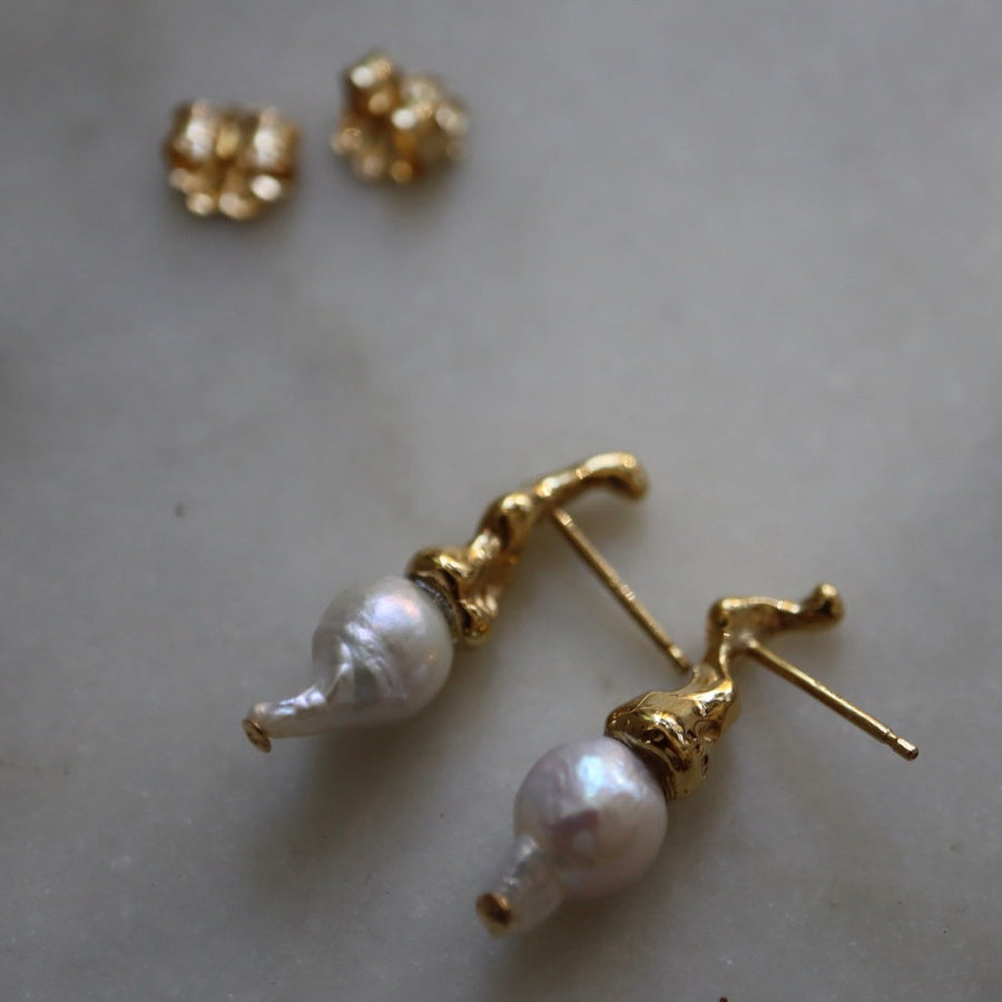 Sprig Pearl Earrings