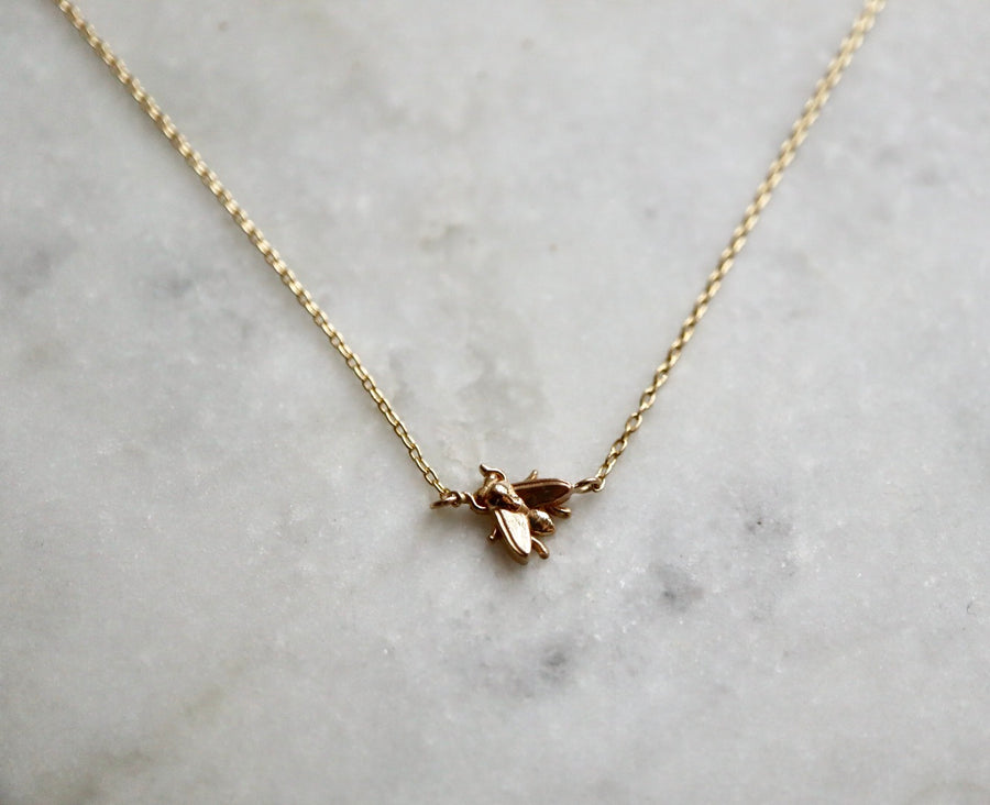 Golden Fly Necklace