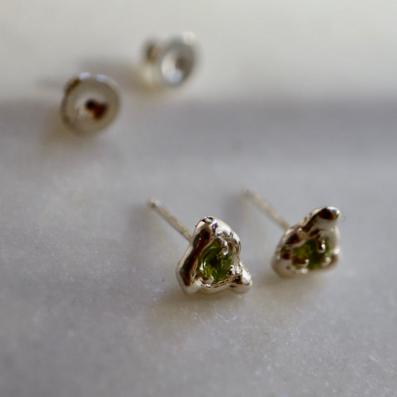 Tash Peridot Stud Earrings (Pair)