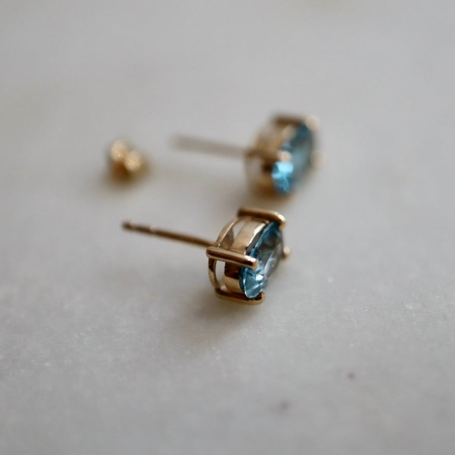 Oval Topaz Earrings