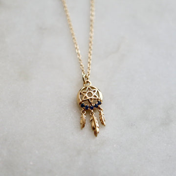 Sapphire Dream Catcher Necklace