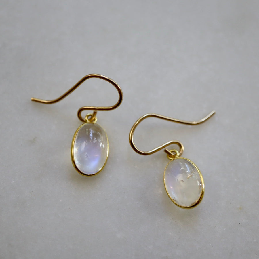 Koro Dangling Moonstone Earrings 18K gold