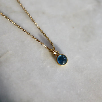 Cabochon Aquamarine Necklace