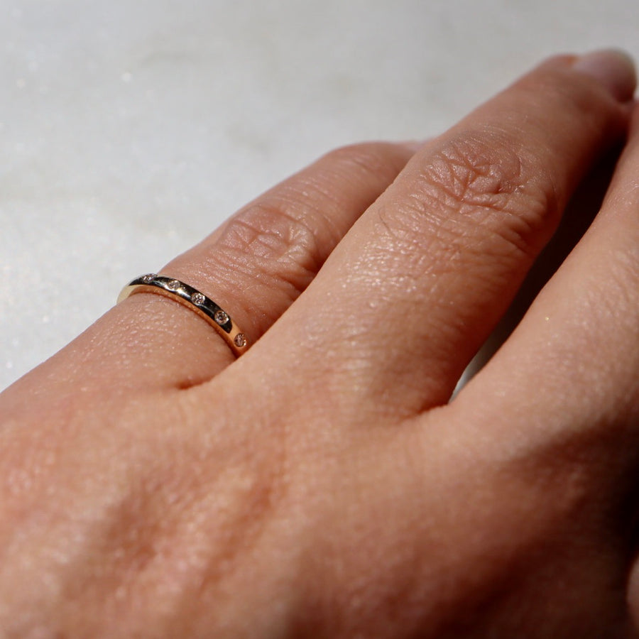 Diamond Dot Band Ring
