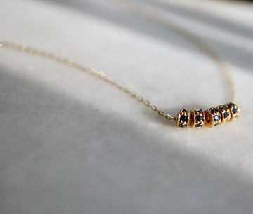 Sapphire Fringe Roundel Necklace