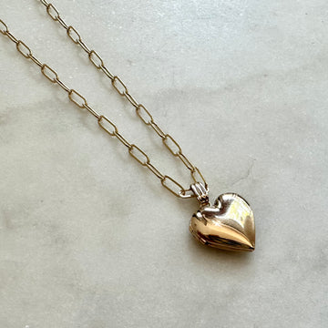 Gold Heart Locket Pendant