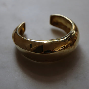 Organic Wide Ridge Cuff Bracelet