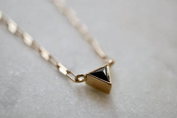 Triangle Black Diamond Necklace