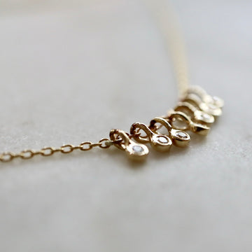 Seven Diamond Fringe Necklace