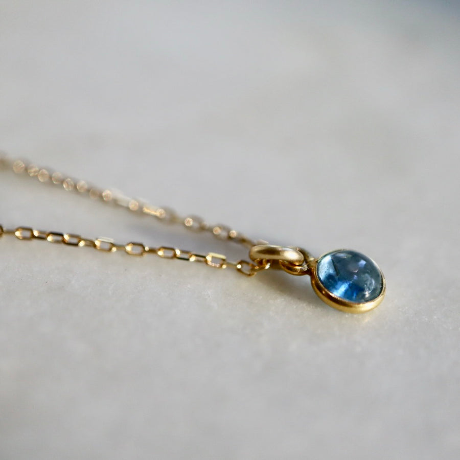 Cabochon Aquamarine Necklace