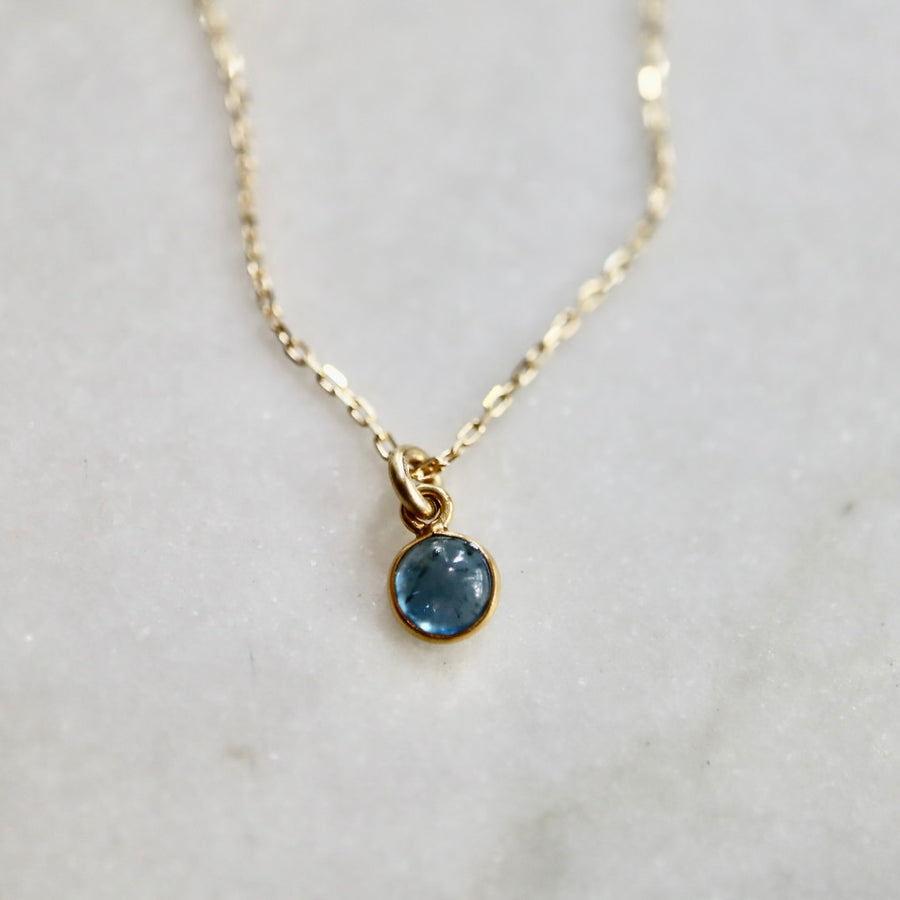 Cabochon Aquamarine Necklace