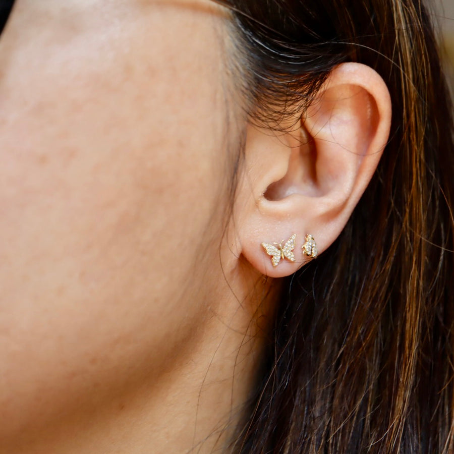 Diamond Butterfly Earrings