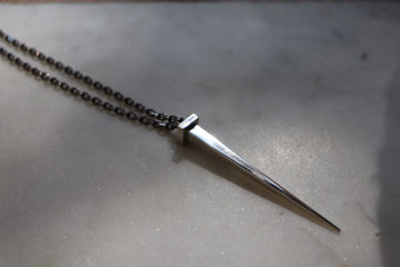Long Nail Sterling Silver Necklace