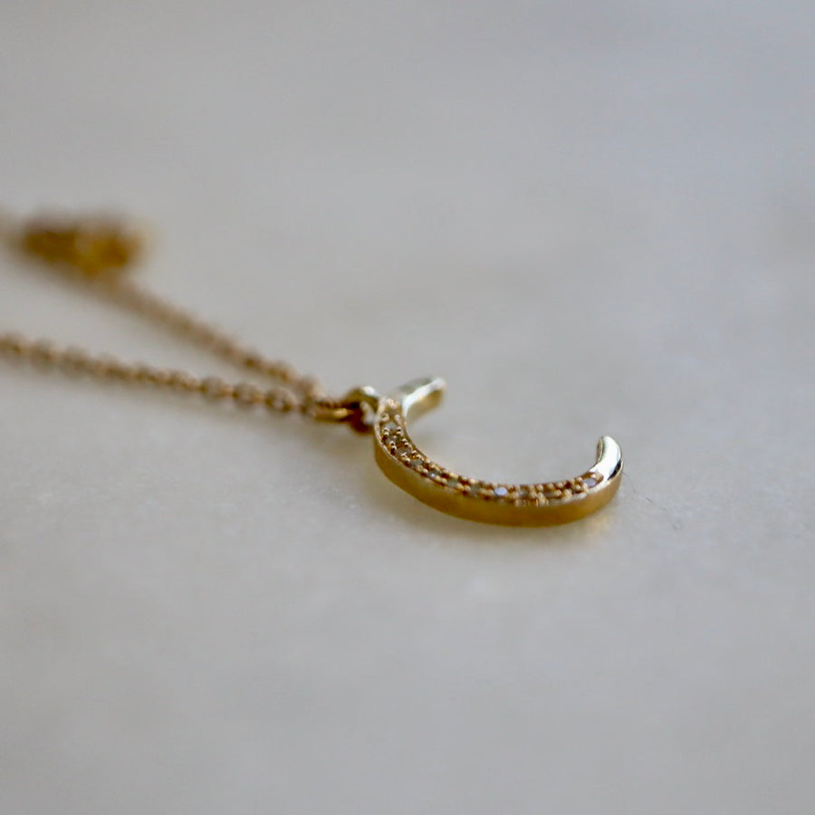 Moon and a Dangling Star necklace