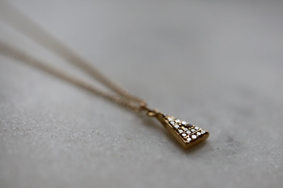 Triangle Diamond Pave Necklace