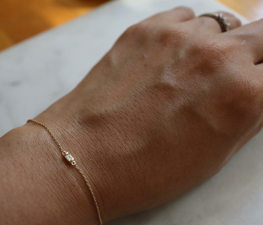 Solitary Baguette Diamond Bracelet