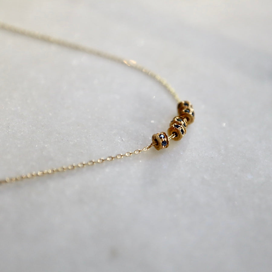 Sapphire Fringe Roundel Necklace