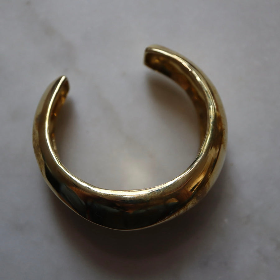 Organic Wide Ridge Cuff Bracelet